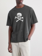 OrSlow - Vintage Fade Printed Paint-Splattered Cotton-Jersey T-Shirt - Black