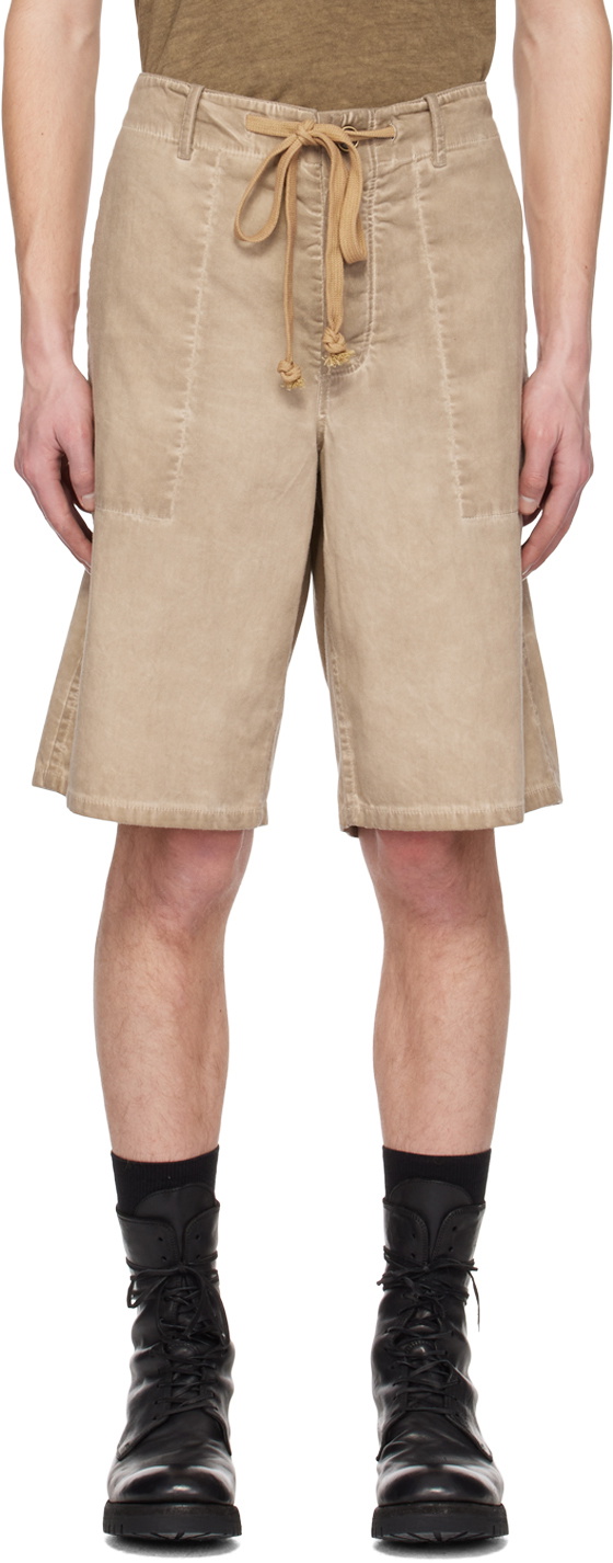 UMA WANG Tan Joe Denim Shorts