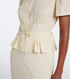 Prada Embellished silk crêpe midi dress