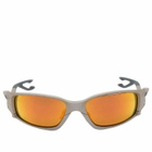 Oakley Plantaris SQ Sunglasses in Titanium/Prizm Ruby 