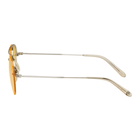 Garrett Leight Silver Beaumont Aviator Sunglasses