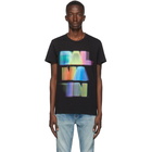 Balmain Black and Multicolor Logo T-Shirt