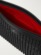 Christian Louboutin - City Spiked Full-Grain Leather Pouch