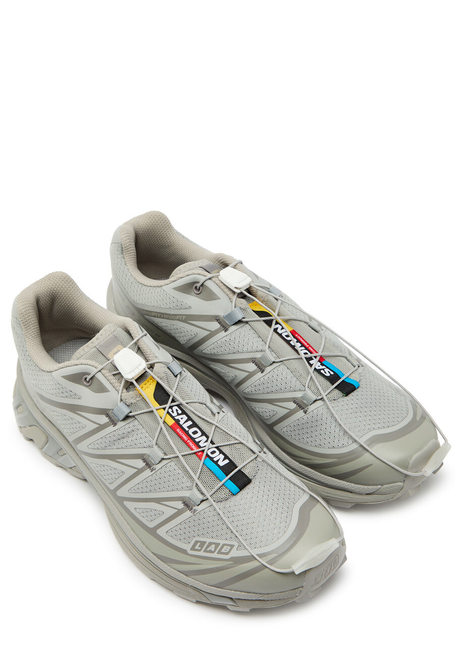 Salomon XT-6 Panelled Mesh Sneakers Grey