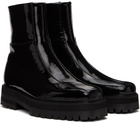 Ernest W. Baker Black Platform Zipped Boots