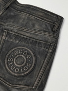 Acne Studios - 2021 Sanding Straight-Leg Panelled Distressed Leather Trousers - Black