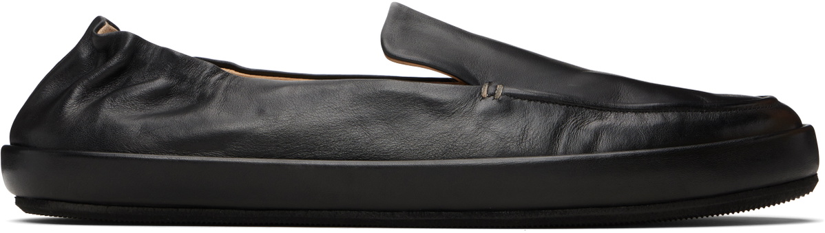 Marsèll Black Scatopelle Leather Loafers Marsèll