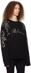 Balmain Black Chain Sweatshirt