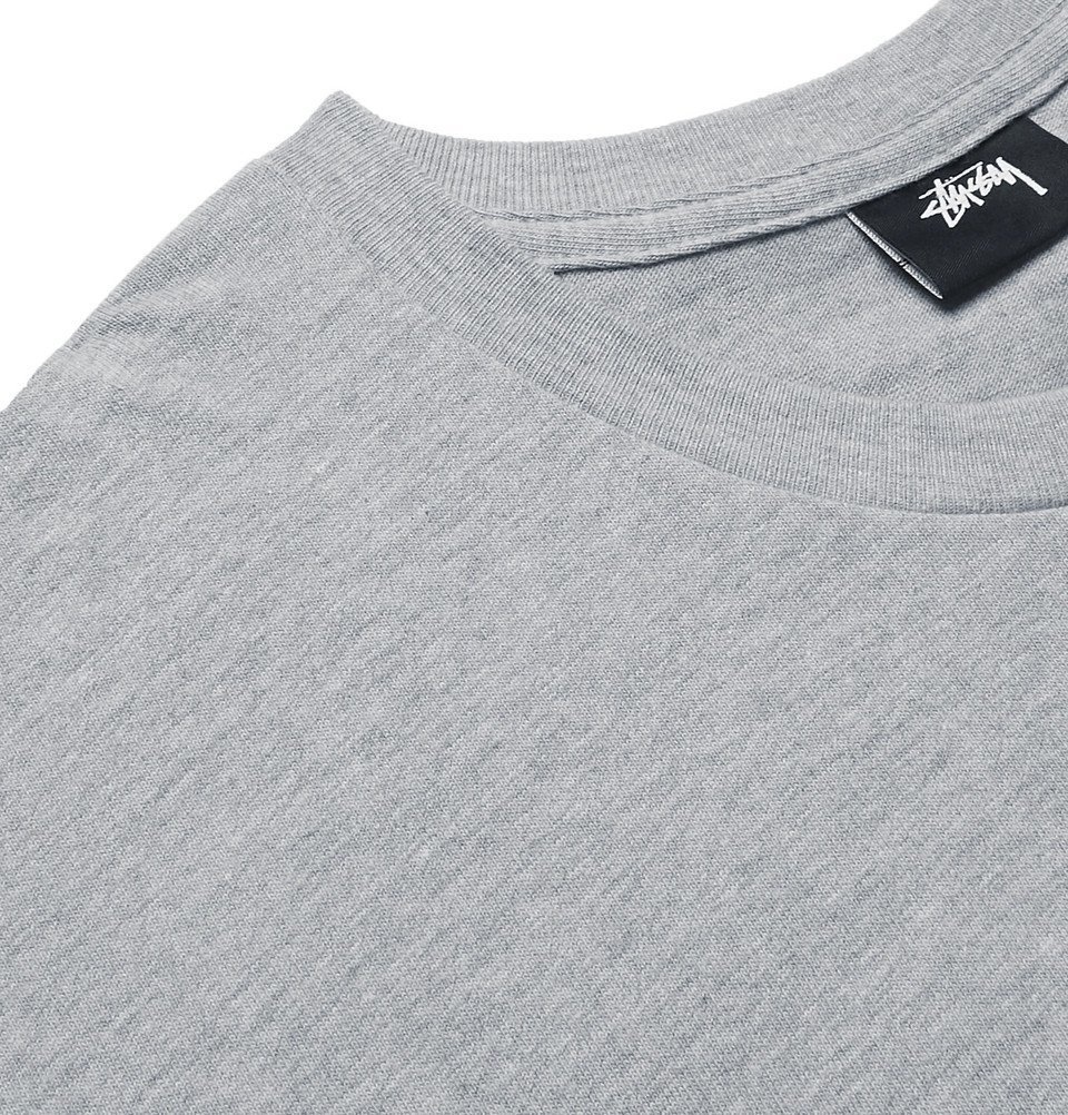 Stüssy - Logo-Print Cotton-Blend Jersey T-Shirt - Gray Stussy