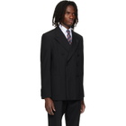 Valentino Black Double-Breasted Wool Blazer