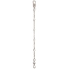 Dsquared2 Silver Metallic Rose Chain Keychain