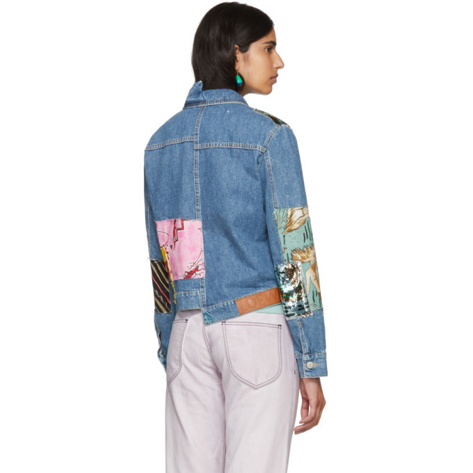 Loewe Indigo Paulas Ibiza Edition Patchwork Denim Jacket Loewe