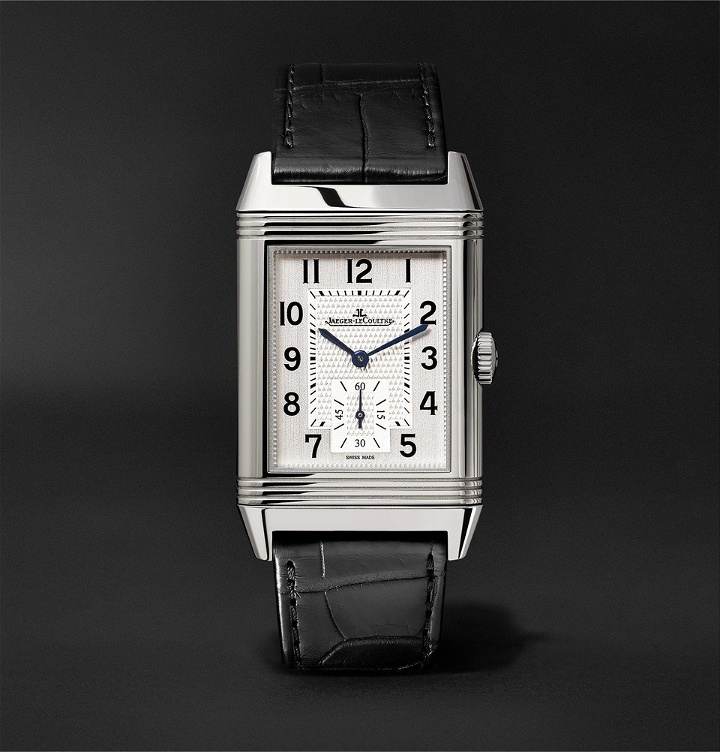Photo: Jaeger-LeCoultre - Reverso Classic Large Duoface 28mm Stainless Steel and Leather Watch - Men - White