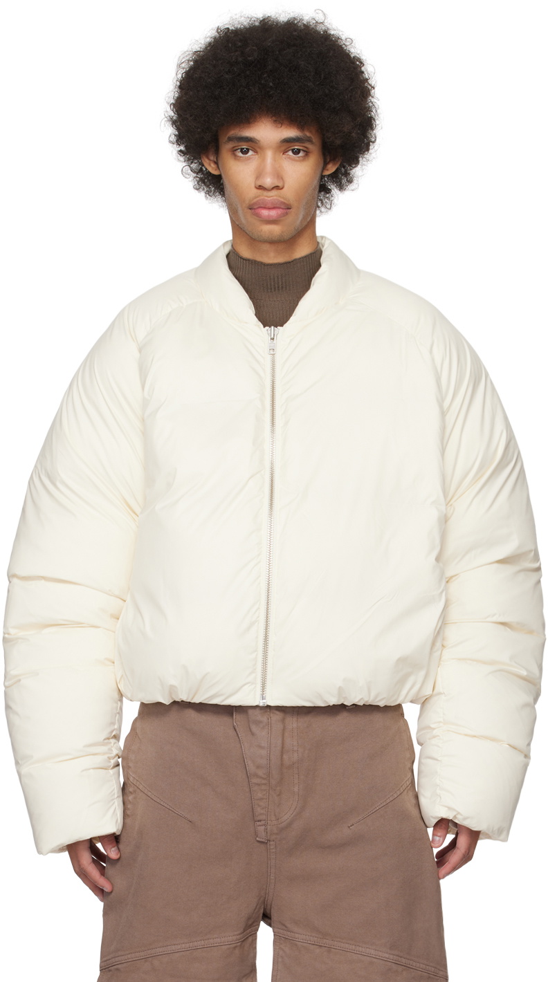 Entire Studios White Pillow Down Bomber Jacket Entire Studios