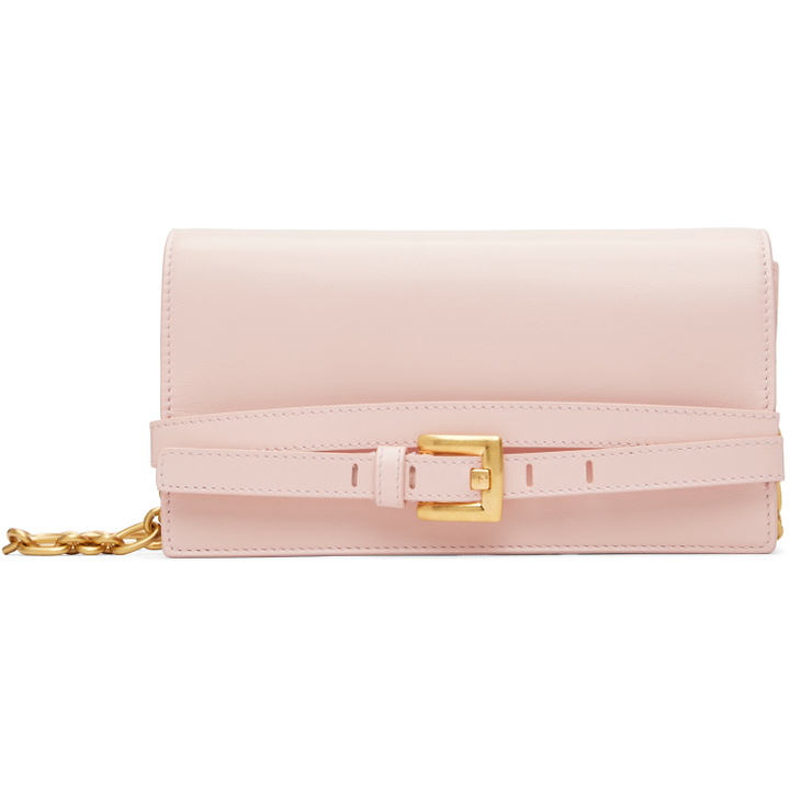 Photo: BALMAIN Pink Shuffle Calfskin Wallet Bag