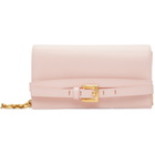 BALMAIN Pink Shuffle Calfskin Wallet Bag