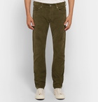 J.Crew - Slim-Fit Stretch-Cotton Corduroy Trousers - Men - Army green