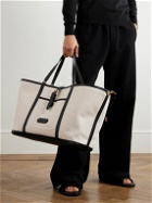 TOM FORD - Leather-Trimmed Canvas Tote Bag