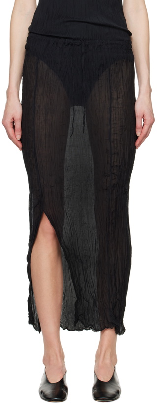 Photo: Gabriela Coll Garments Black No.263 Maxi Skirt