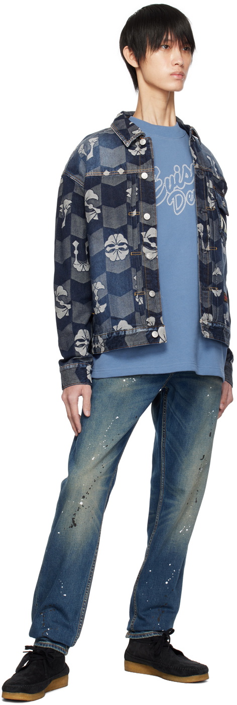 Evisu Blue Print Sweatshirt