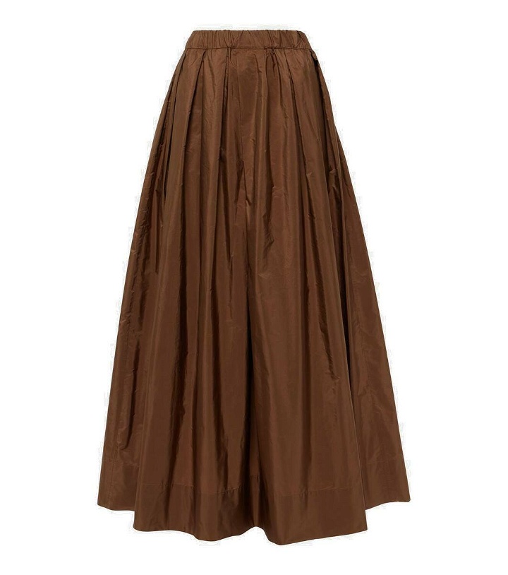 Photo: 'S Max Mara Tripoli pleated taffeta maxi skirt