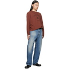MM6 Maison Margiela Brown Long-Sleeved Reversible T-shirt