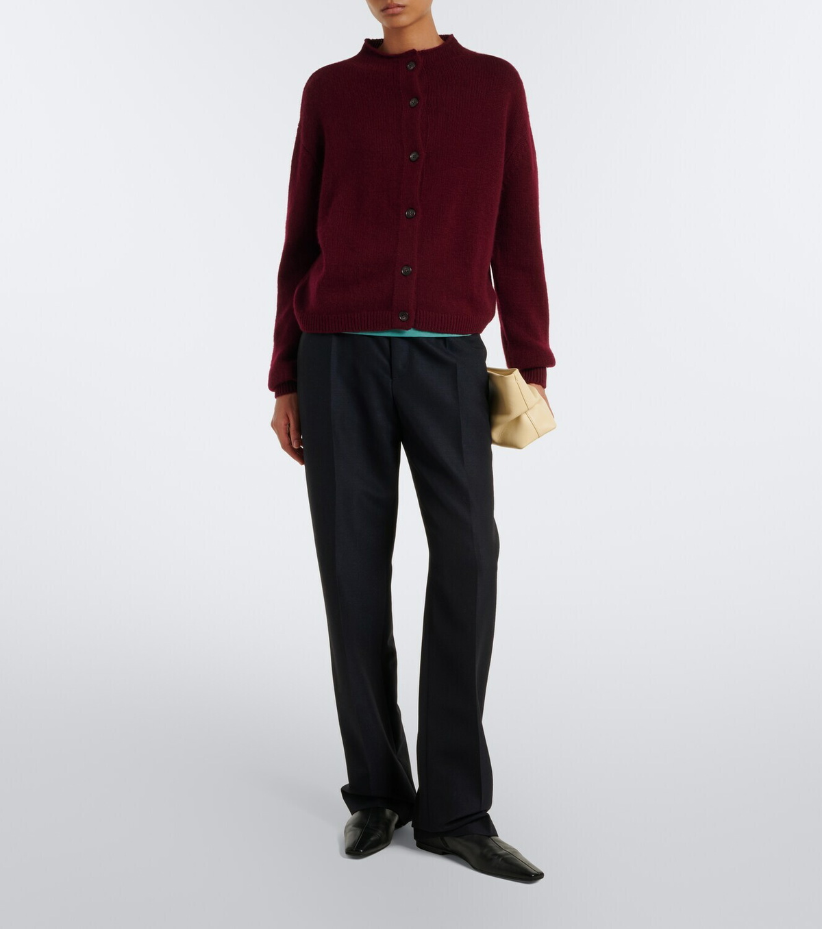 Lisa Yang Zirelle cashmere mockneck cardigan