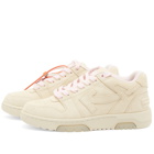 Off-White Men's Out Of Office Suede Sneakers in Biege