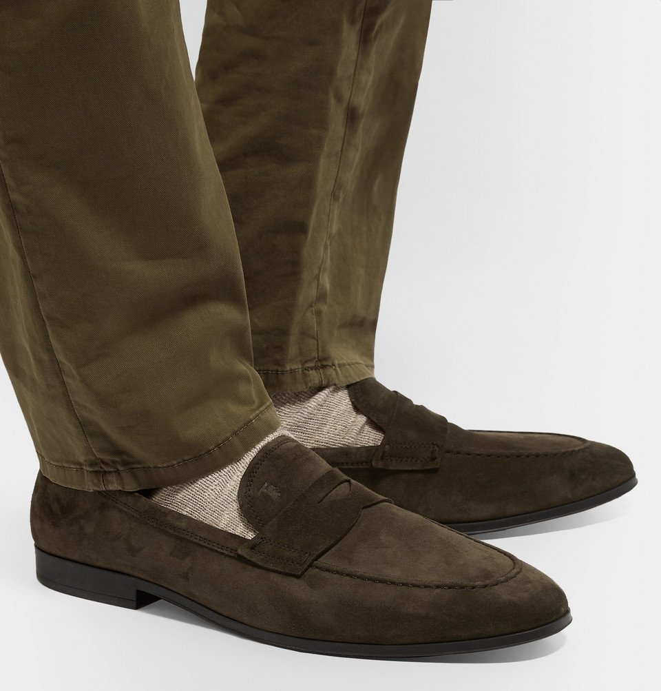 Tod's - Suede Penny Loafers - Chocolate Tod's