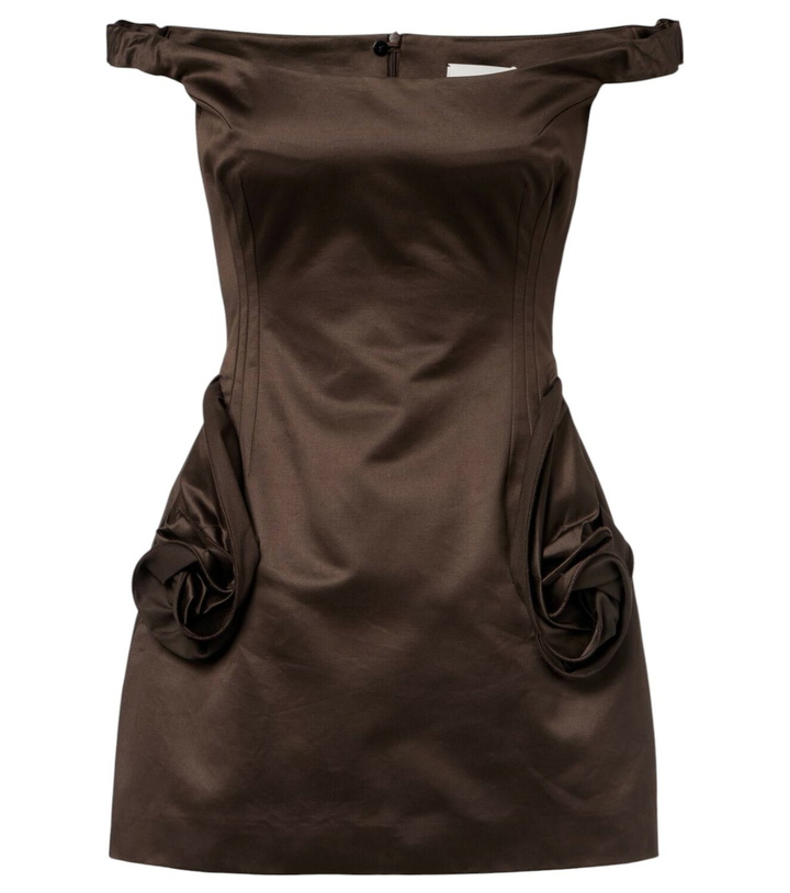 Photo: Magda Butrym Floral-appliqué cotton corset dress