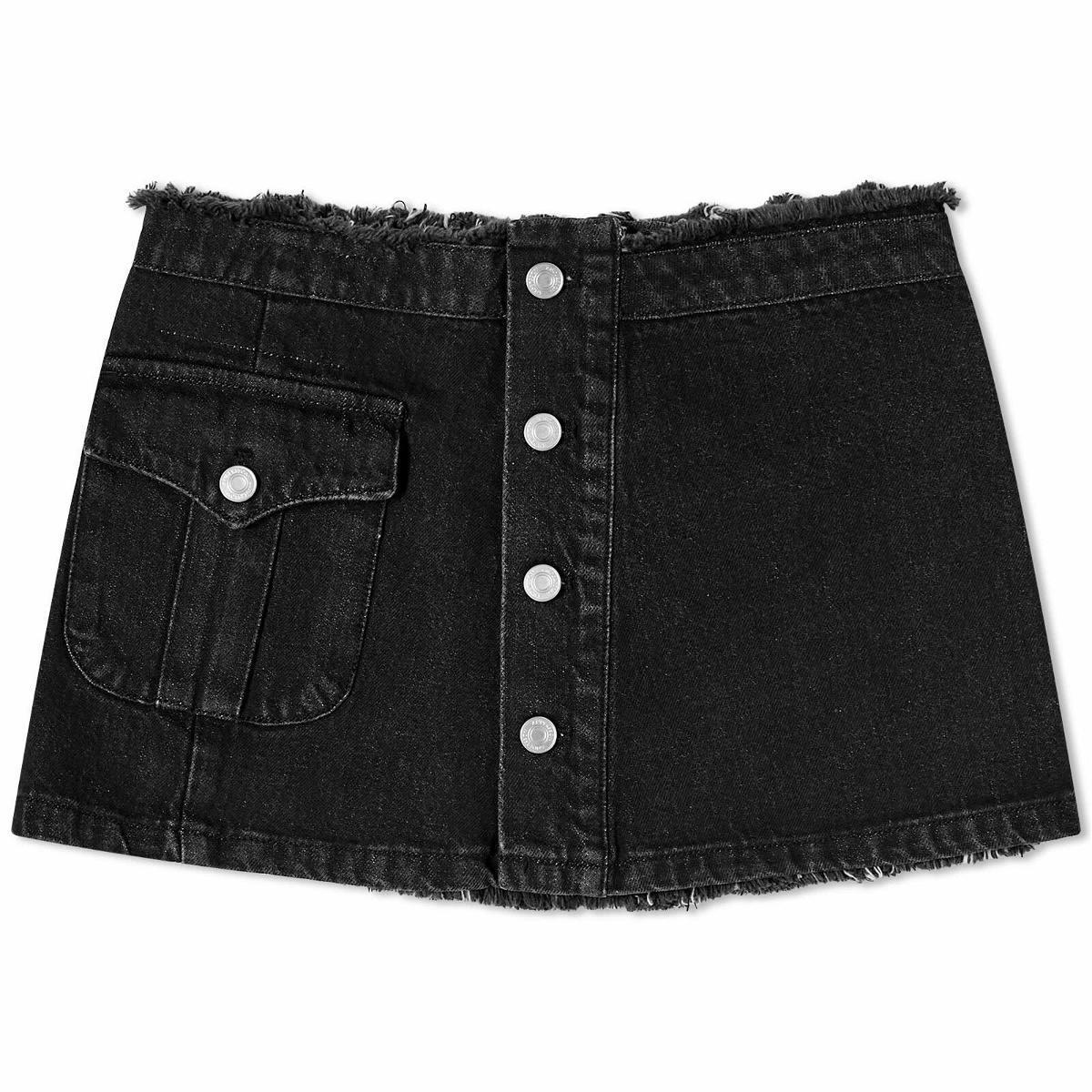 Andersson Bell Women's Pleated Denim Mini Skirt in Black Andersson Bell