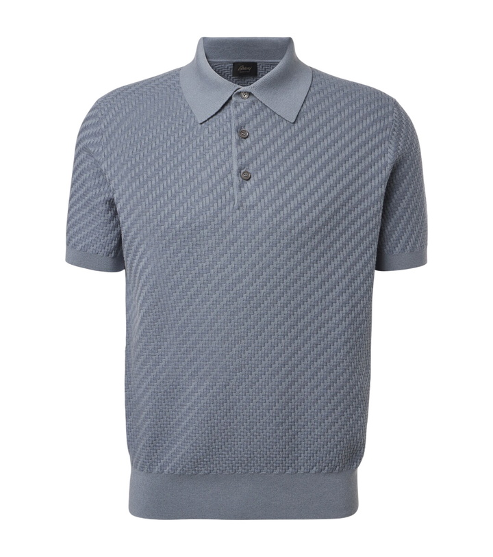 Photo: Brioni Cotton, silk, and cashmere polo shirt