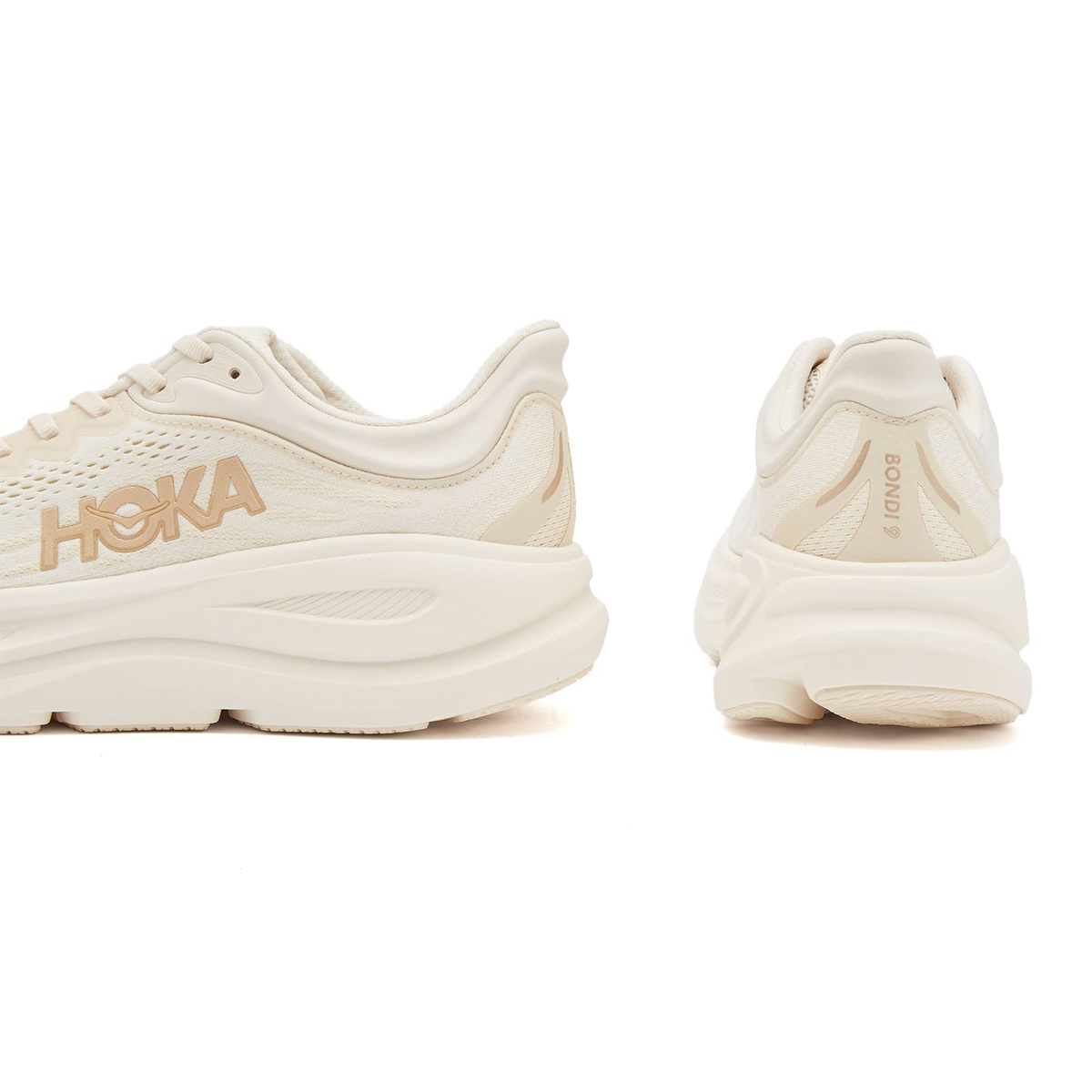 HOKA ONE ONE Women's W Bondi 9 Sneaker in Vanilla/Birch