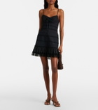 Staud Halie ruffled cotton-blend poplin minidress
