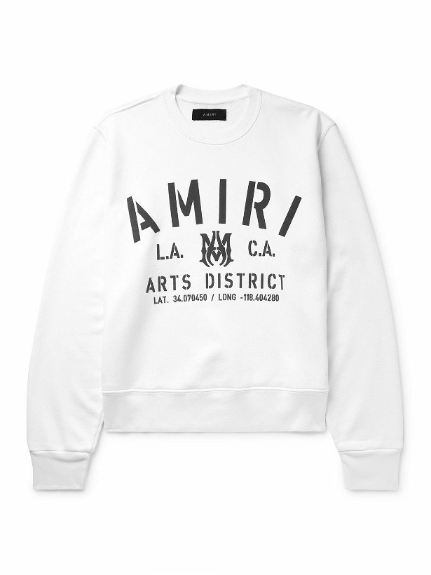 Photo: AMIRI - Logo-Print Cotton-Jersey Sweatshirt - White