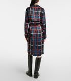 Burberry Belt Check crêpe wrap dress