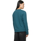 MM6 Maison Margiela Blue Long-Sleeved Reversible T-shirt