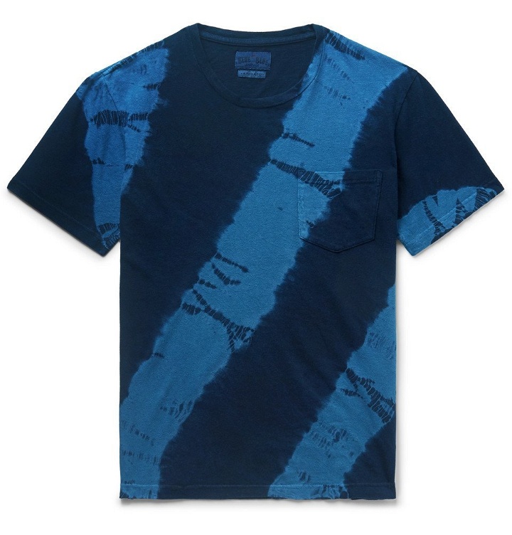 Photo: Blue Blue Japan - Tie-Dyed Cotton-Jersey T-Shirt - Indigo
