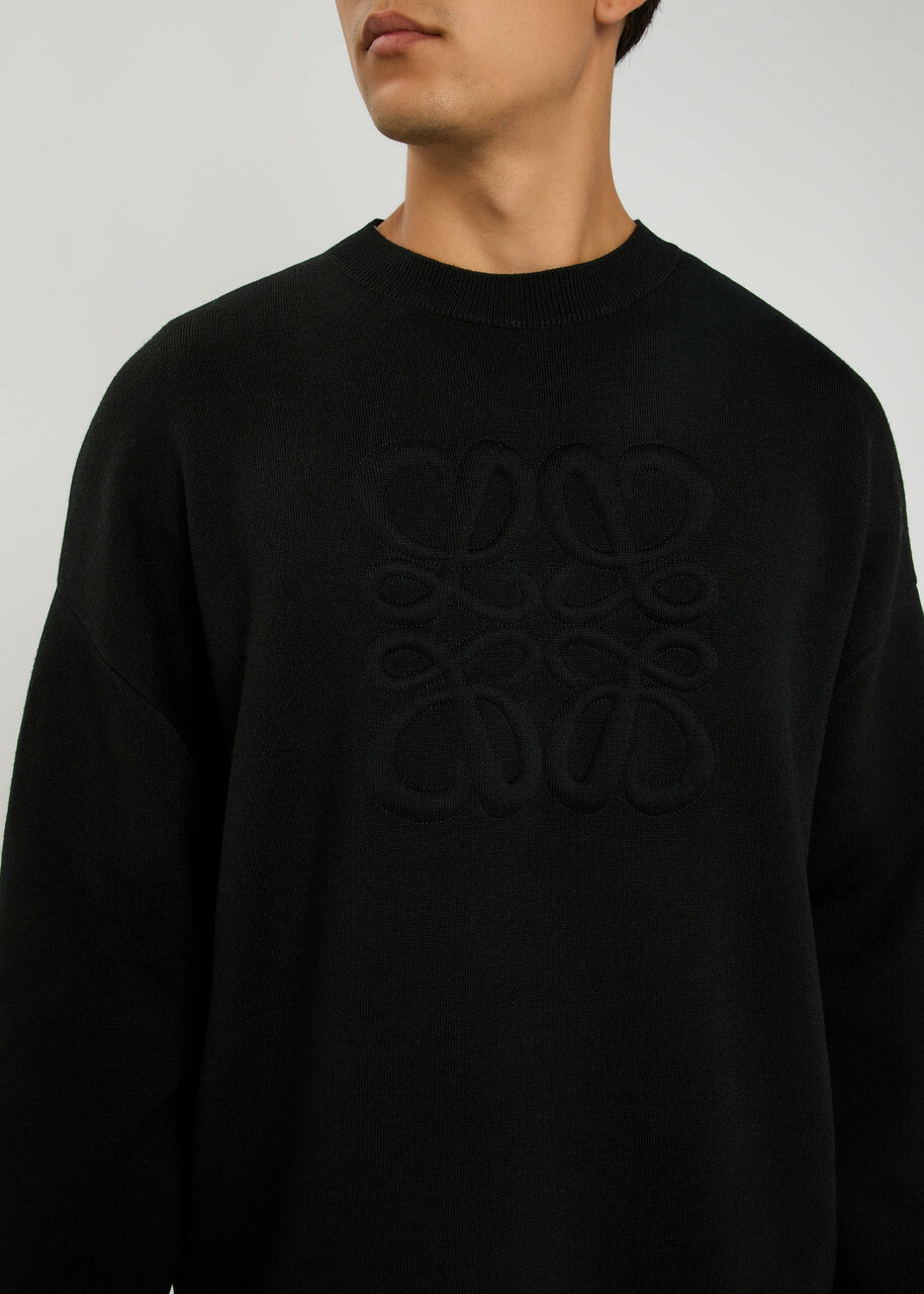 Loewe Anagram Wool-blend Sweatshirt Black