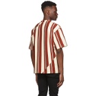 Opening Ceremony Red and Off-White Striped Twisted T-Shirt