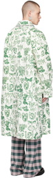 Charles Jeffrey Loverboy Off-White Printed Coat