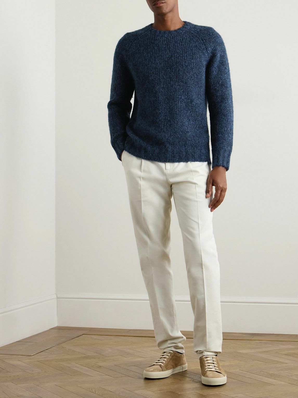 Brunello Cucinelli - Alpaca-blend sweater - Blue Brunello Cucinelli