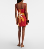 Cala de la Cruz Siela floral linen minidress