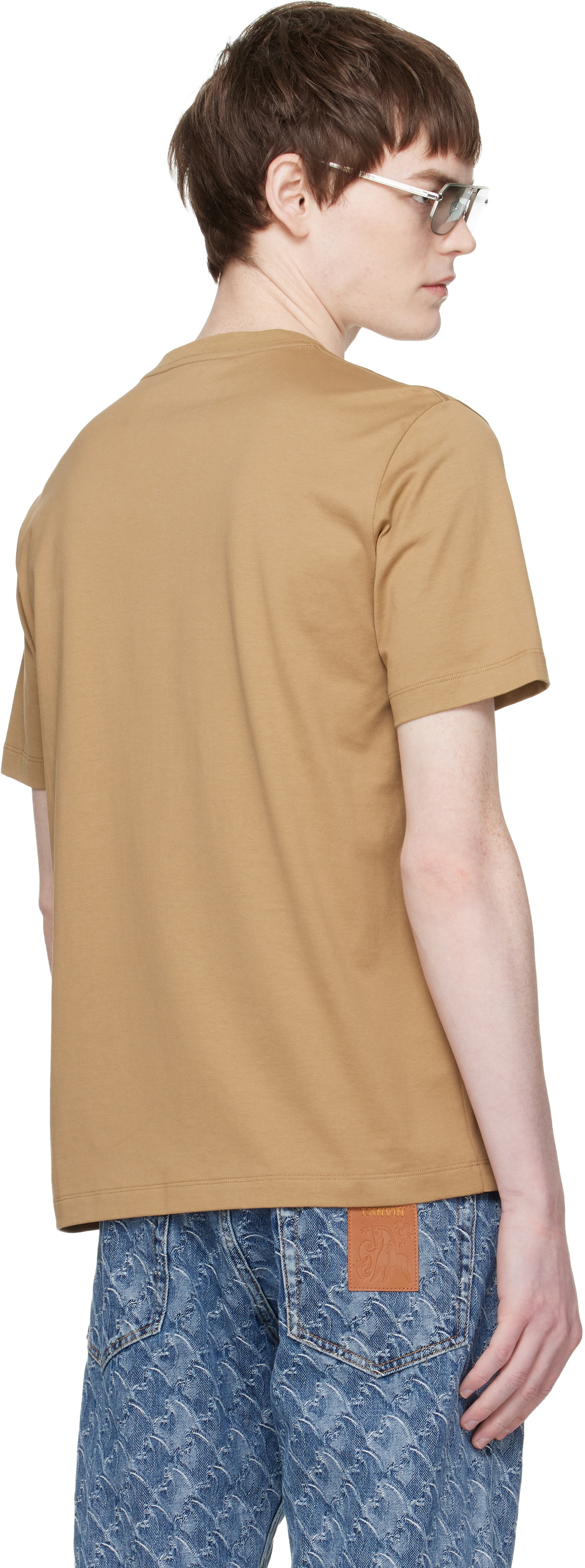 Lanvin Tan 'Lanvin Ribbon' T-shirt