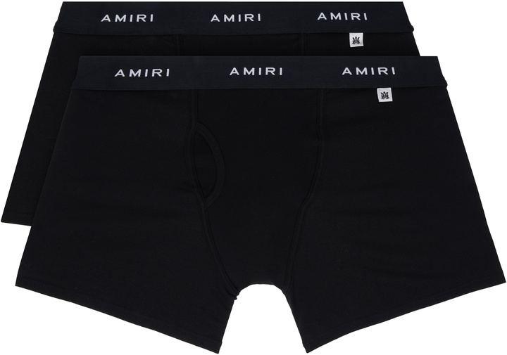Photo: AMIRI Two-Pack Black Cotton Briefs