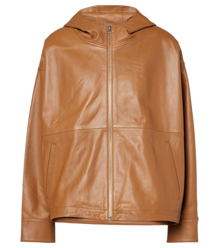 Photo: Yves Salomon Hooded leather jacket