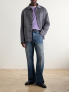 AMI PARIS - Brushed Wool and Cashmere-Blend Felt Blouson Jacket - Gray
