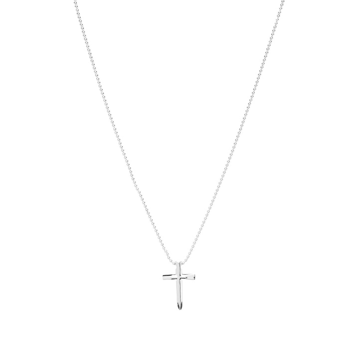 Photo: NUMBERING Men's Mini Screwdriver Cross Necklace in Silver
