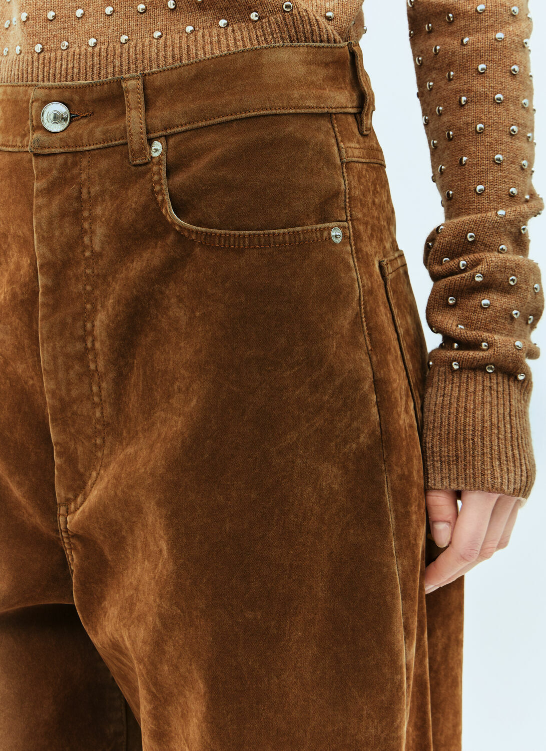Sportmax Flocked Denim Pants