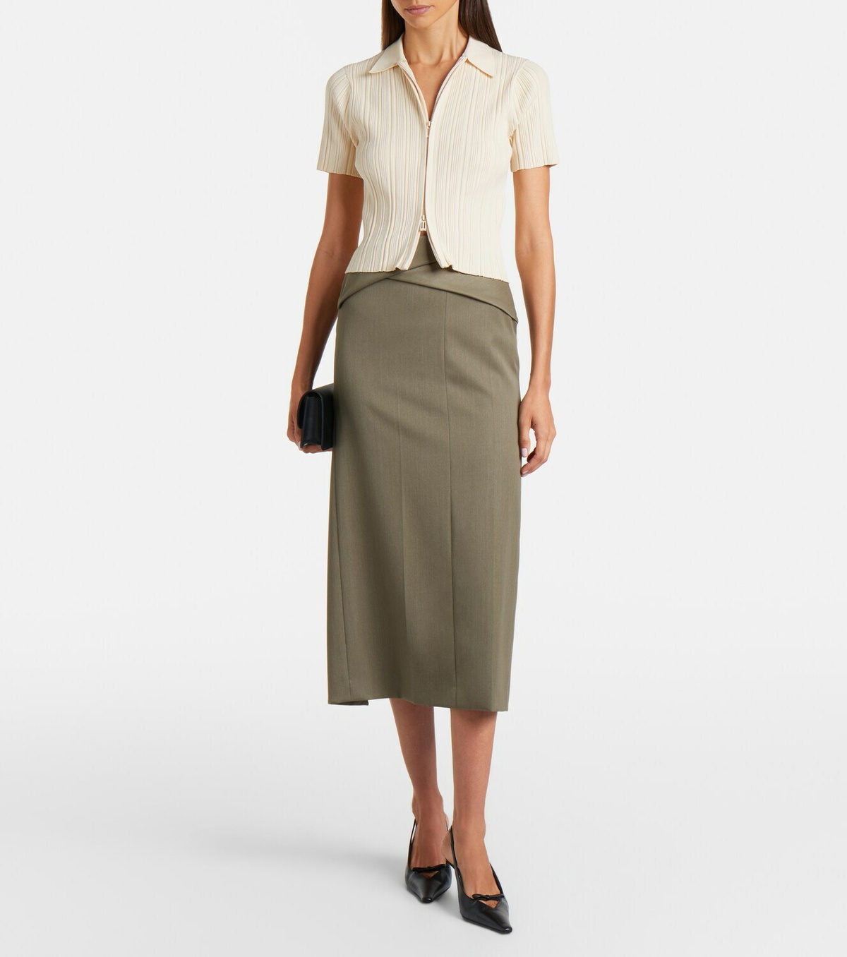 Victoria Beckham Ribbed-knit top